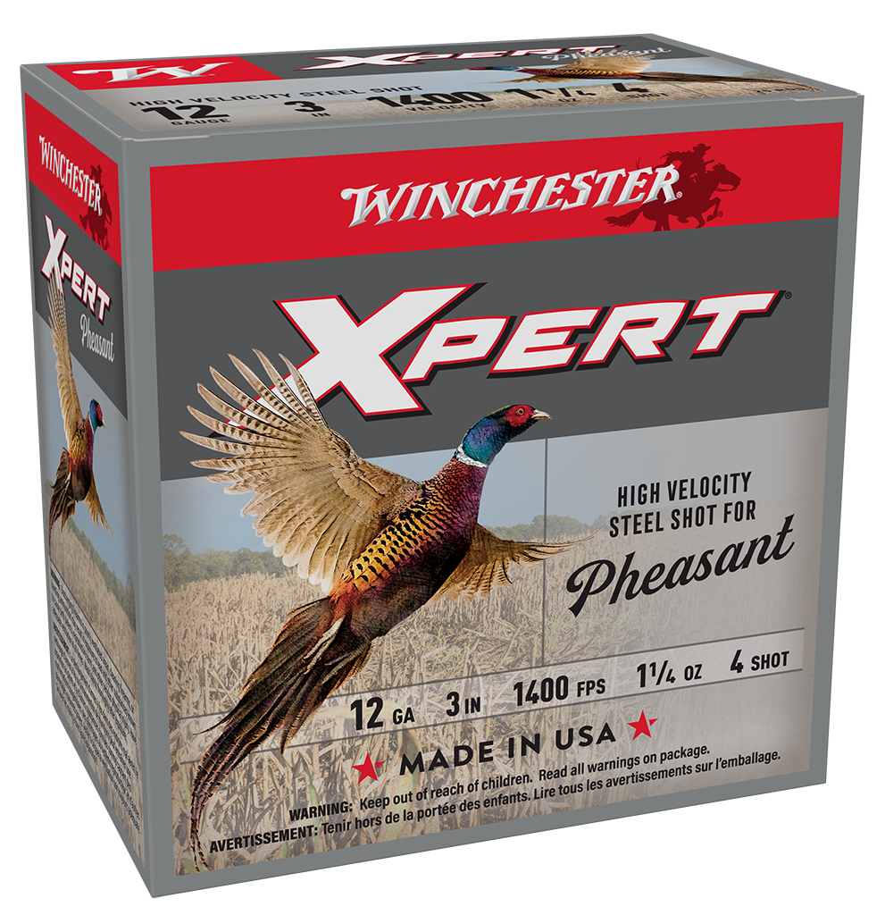 Winchester Ammo Super X Xpert Pheasant 12 Gauge 3" Steel Shot #4 High Velocity, 25 Rounds per Box