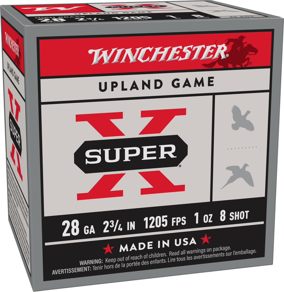 Winchester Ammo 28 Gauge Heavy Game Load #8 Shot, 1 Oz, 1205 FPS — 25 Rounds per Box