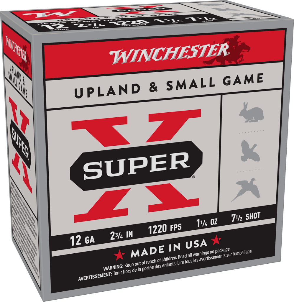 Winchester Ammo Super X Upland 12 Gauge Heavy Game Load #7.5, 1-1/4 oz, 25 Rounds per Box