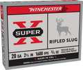 Winchester Ammo Rifled Slug Hollow Point 20 Gauge 2-3/4 Inch 3/4 Ounce 5 Rounds per Box