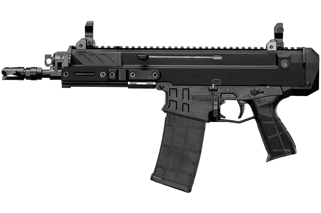 CZ BREN 2 MS Pistol 5.56 NATO with 8-Inch Barrel and Black Flip-Up Sights