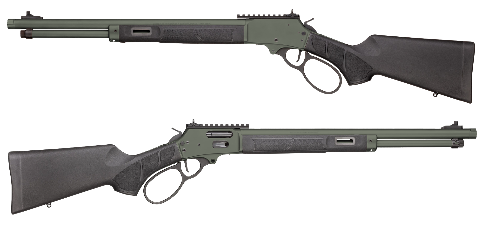 Smith & Wesson 1854 Model .45 Long Colt 9-Round Lever-Action Rifle in Olive Drab and Black, Part Number 13814-ODG