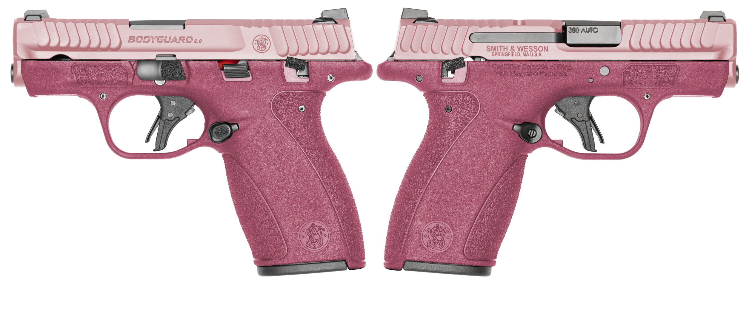Smith & Wesson Bodyguard 2.0 .380 ACP Pistol with Cranberry/Blush Orion Finish and Magazines