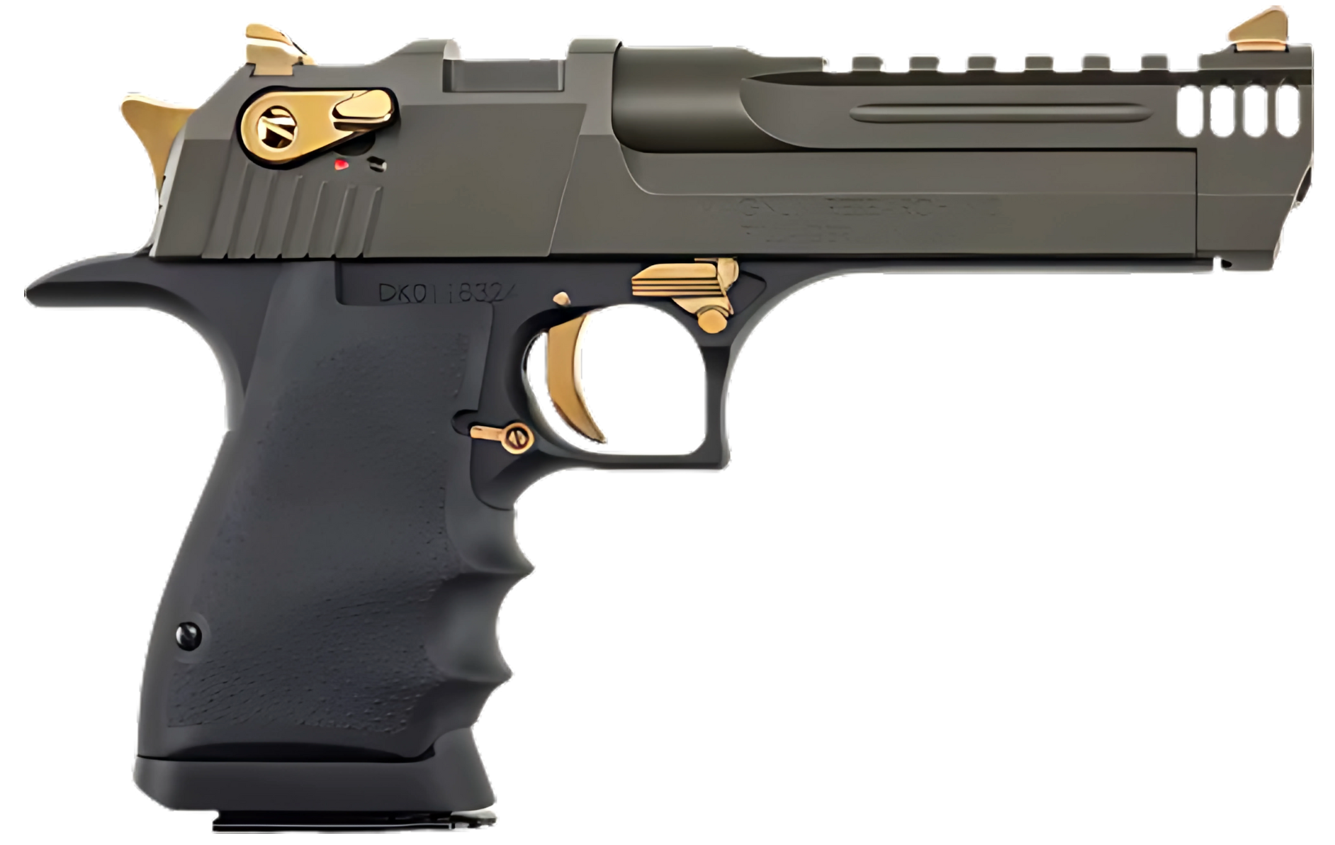 Magnum Research DE357L5MSG RSRCH Lightweight Semi-Auto Pistol with Green Slide and Adjustable Sights