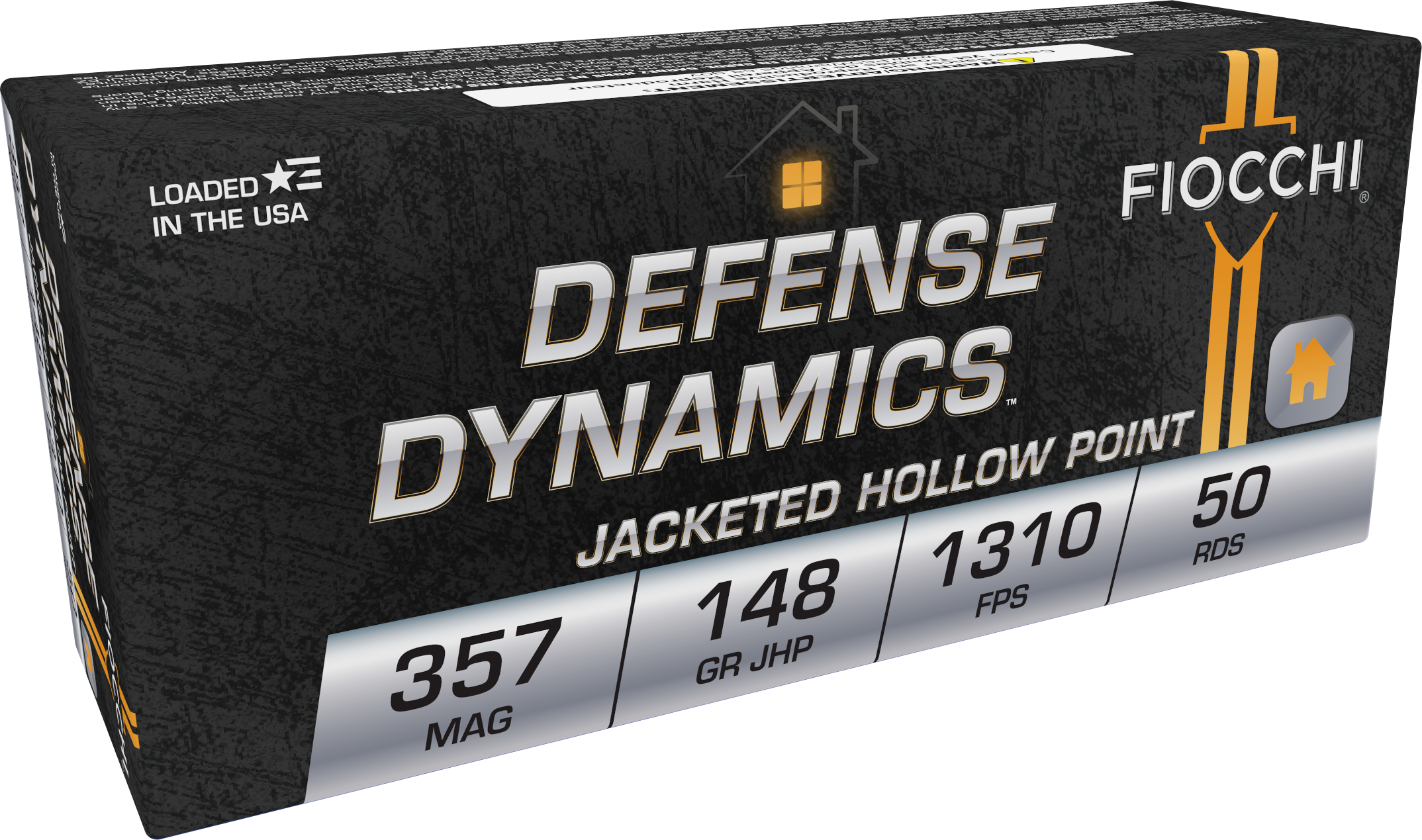 Fiocchi .357 Magnum 142 Grain Jacketed Hollow Point Ammo, 50 Rounds per Box