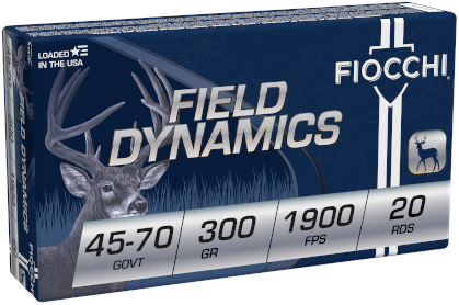 Fiocchi .45-70 Government HPFN 300 Grain Hunting Ammo - 20 Rounds per Box