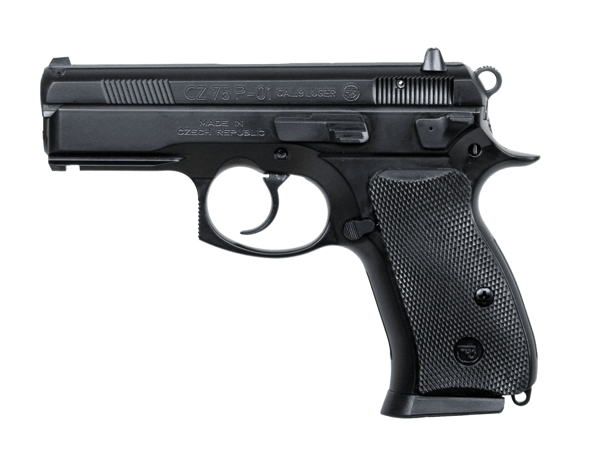 CZ 75 P-01 9mm Compact Pistol with Fixed Sights and Black Polycoat Finish