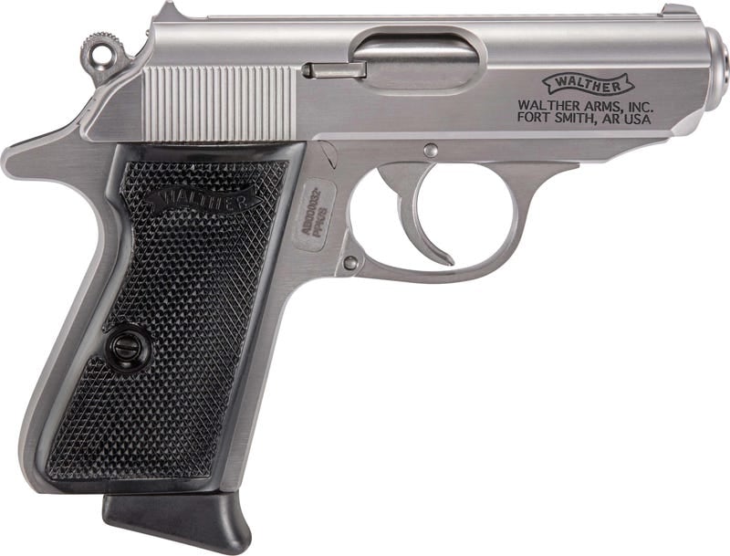 Walther PPK/S Stainless Steel 32 ACP Semi-Auto Pistol with 3.3-inch Barrel and Two Magazines