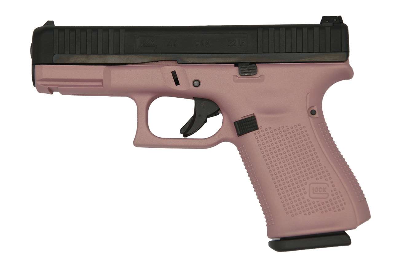 Glock G44 .22LR Pistol with Rose Gold Frame, 4-Inch Barrel, 10-Round Magazine