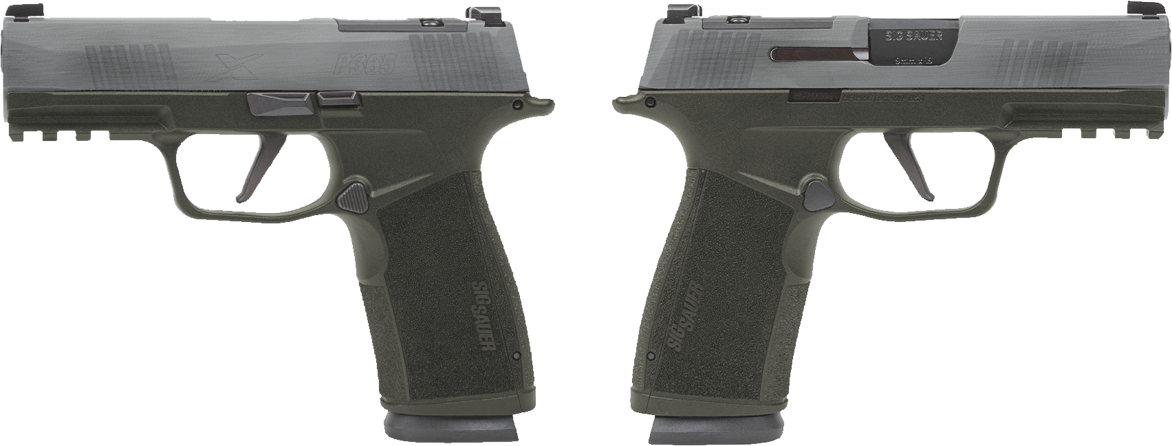 SIG Sauer P365 X-Macro 9mm Pistol with 3.7-inch Crushed Silver Battleworn Finish and Two 17-Round Magazines