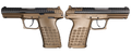 Kel Tec PR57 5.7x28 Compact Pistol with 4.64-inch Rotary Stainless Steel Barrel, Optic Ready, Burnt Bronze Finish, 20+1 Capacity with 2 Stripper Clips