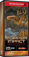 Winchester Ammo Copper Impact .270 WSM 130-Grain Hollow Point Ammunition - 20 Rounds