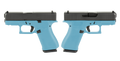 Glock G43X 9mm Pistol with Tiffany Blue Night Sights and Two 10-Round Magazines