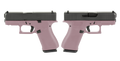 Glock G43X 9mm Pistol with Rose Gold Night Sights and Two 10-Round Magazines
