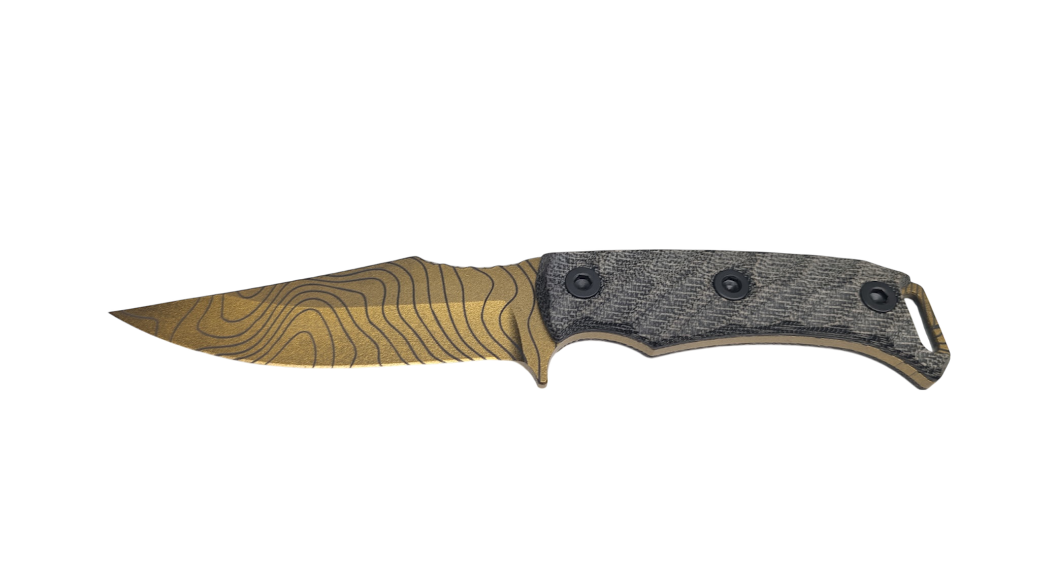 Half Face Blades TOSAHWI Gold Topo 4-Inch Blade with CPM S45VN Steel and Micarta Grip