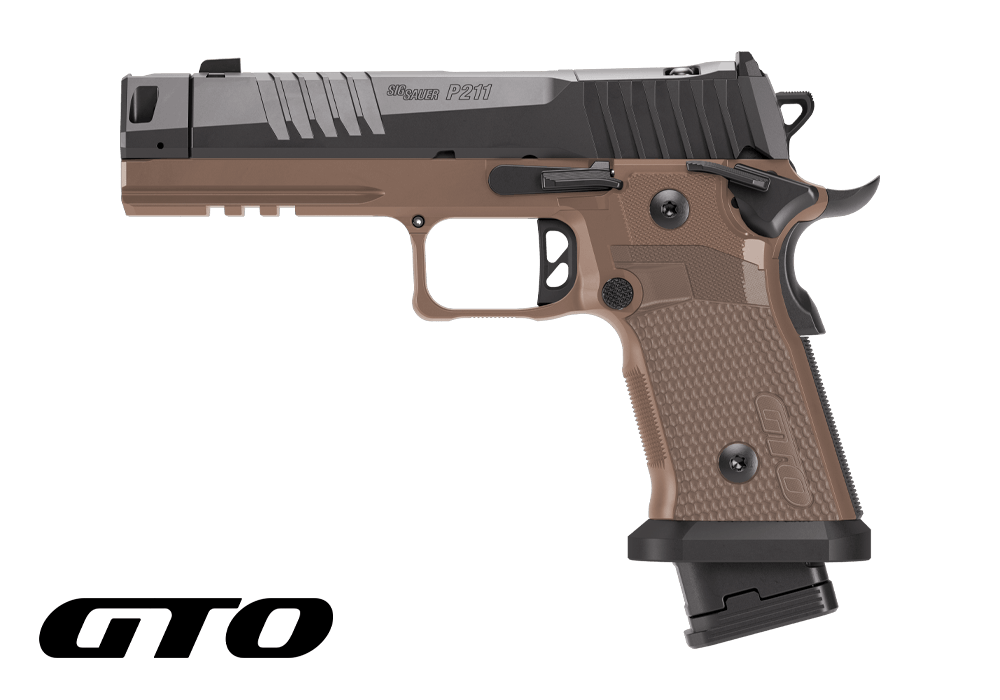 Sig Sauer P211 Combat 9mm Pistol with Mach3D Compensator and G10 Coyote Brown Grip