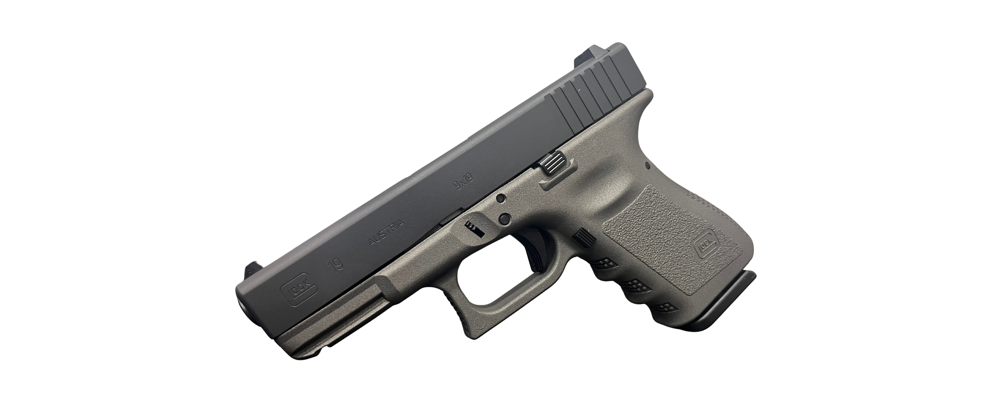 Glock G19 Gen 3 9mm Pistol with Tungsten Frame and 2 Magazines