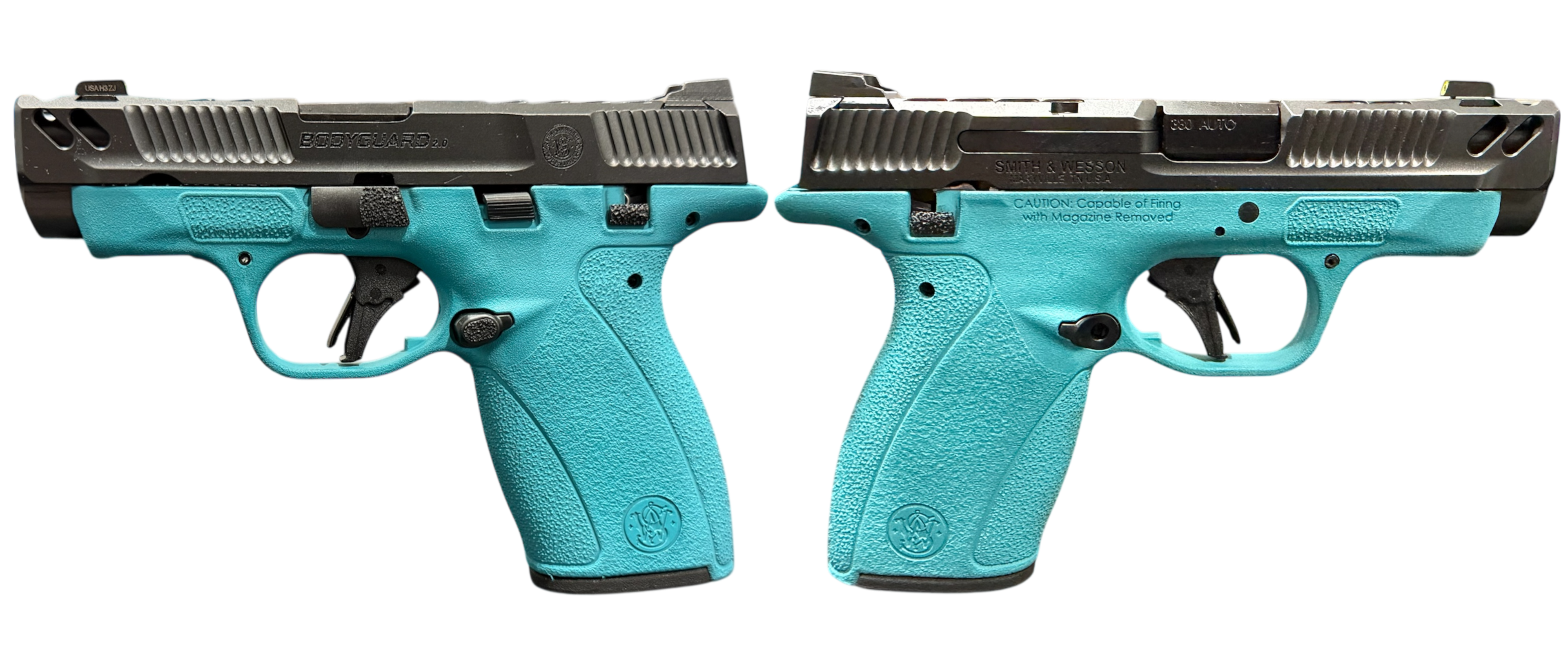 Smith & Wesson PC Bodyguard 2.0 Carry Comp Aztec Teal .380 ACP Pistol with 3.1-Inch Barrel