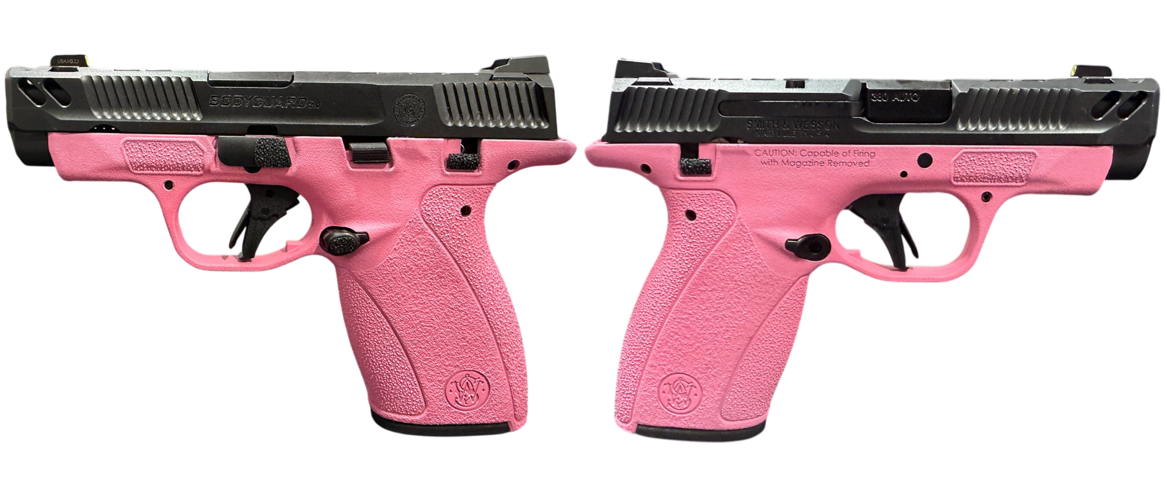 Smith & Wesson PC Bodyguard 2.0 Carry Compact Pink Frame .380 ACP Pistol with 3.1-Inch Barrel and Magazine Options