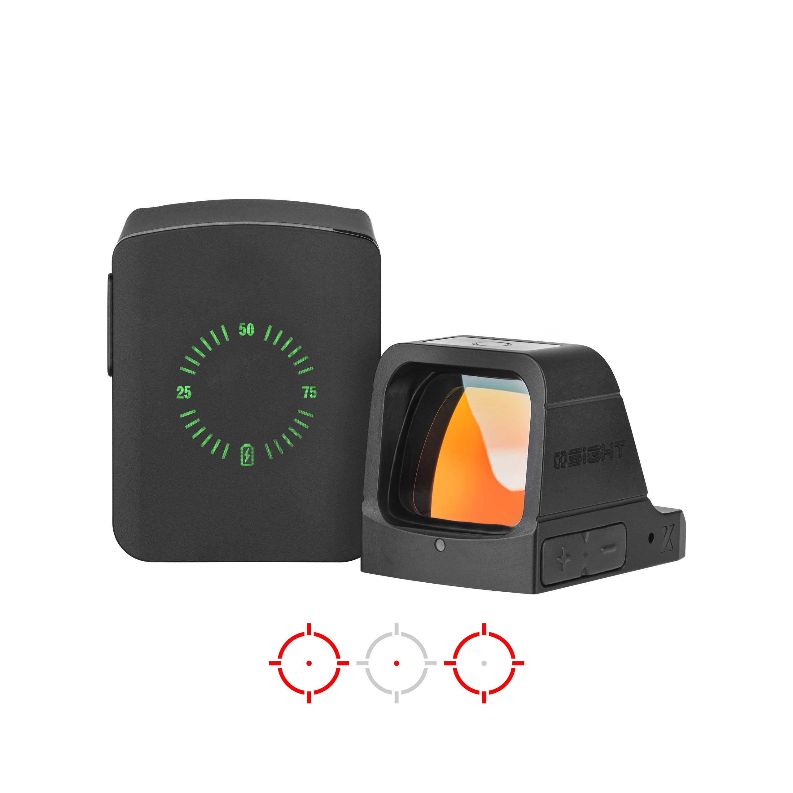 Osight X Red Dot Sight with 3 MOA Dot and 32 MOA Circle - Open Red Dot with Charging Cover, RMR Footprint, Black