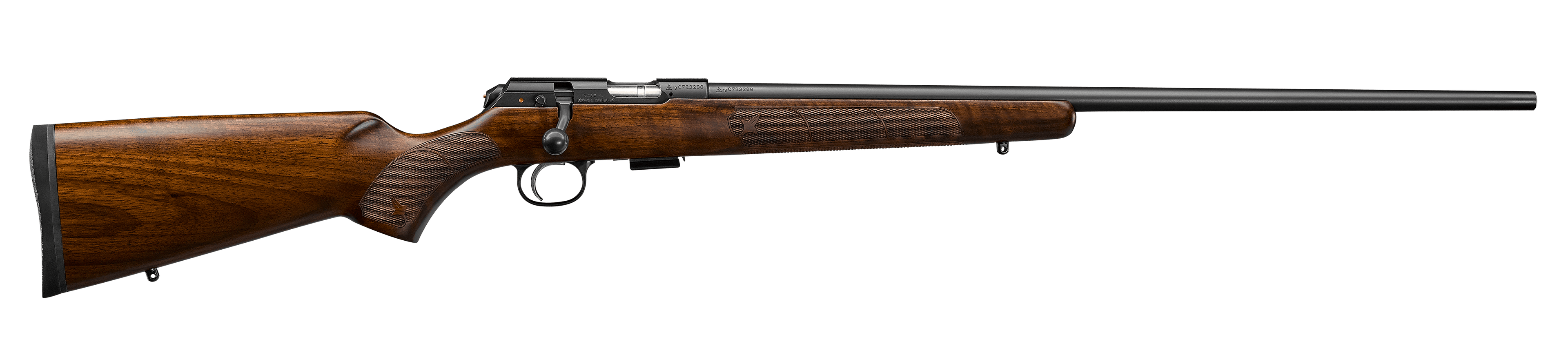 CZ 457 American Bolt-Action Rifle with 24-Inch Barrel in 22 WMR - Walnut Stock