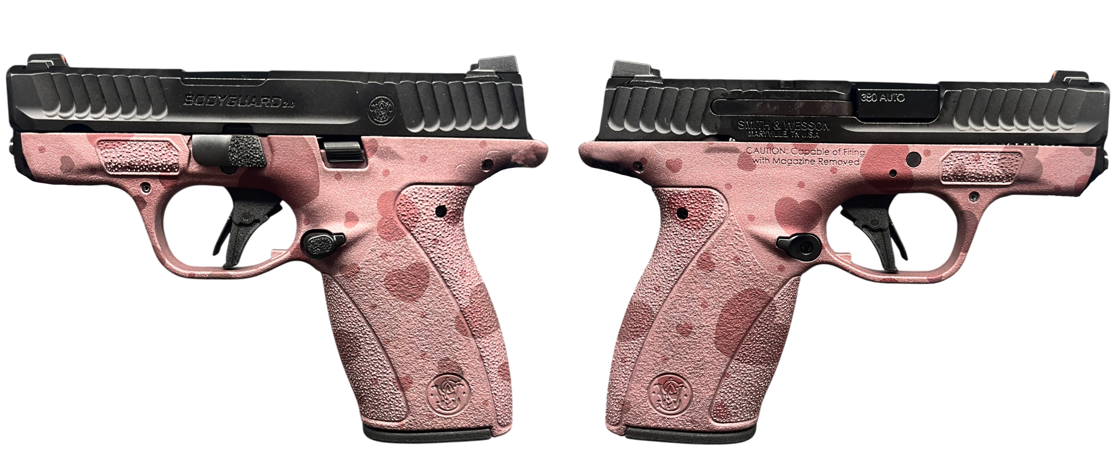 Smith & Wesson Bodyguard 2.0 NMS .380 ACP with Hearts Grip, 2.75-inch Barrel, 10+1 or 12+1 Rounds