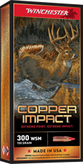 Winchester Ammo Copper Impact 300 WSM 150 Grain Hollow Point, 20 Rounds per Box