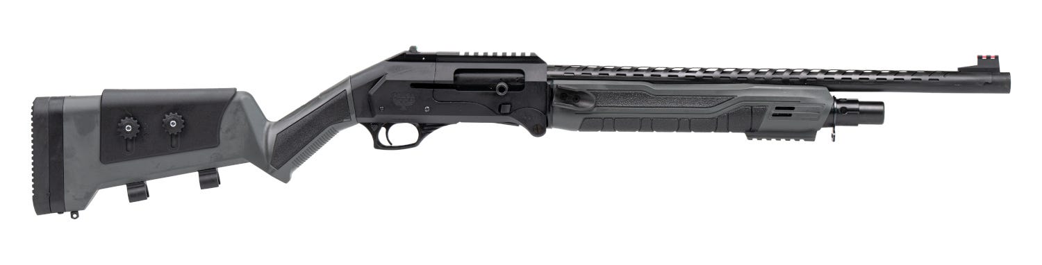 Panzer Arms FS1-Pro 12-Gauge Shotgun with 20-Inch Folding Barrel, Black/Gray