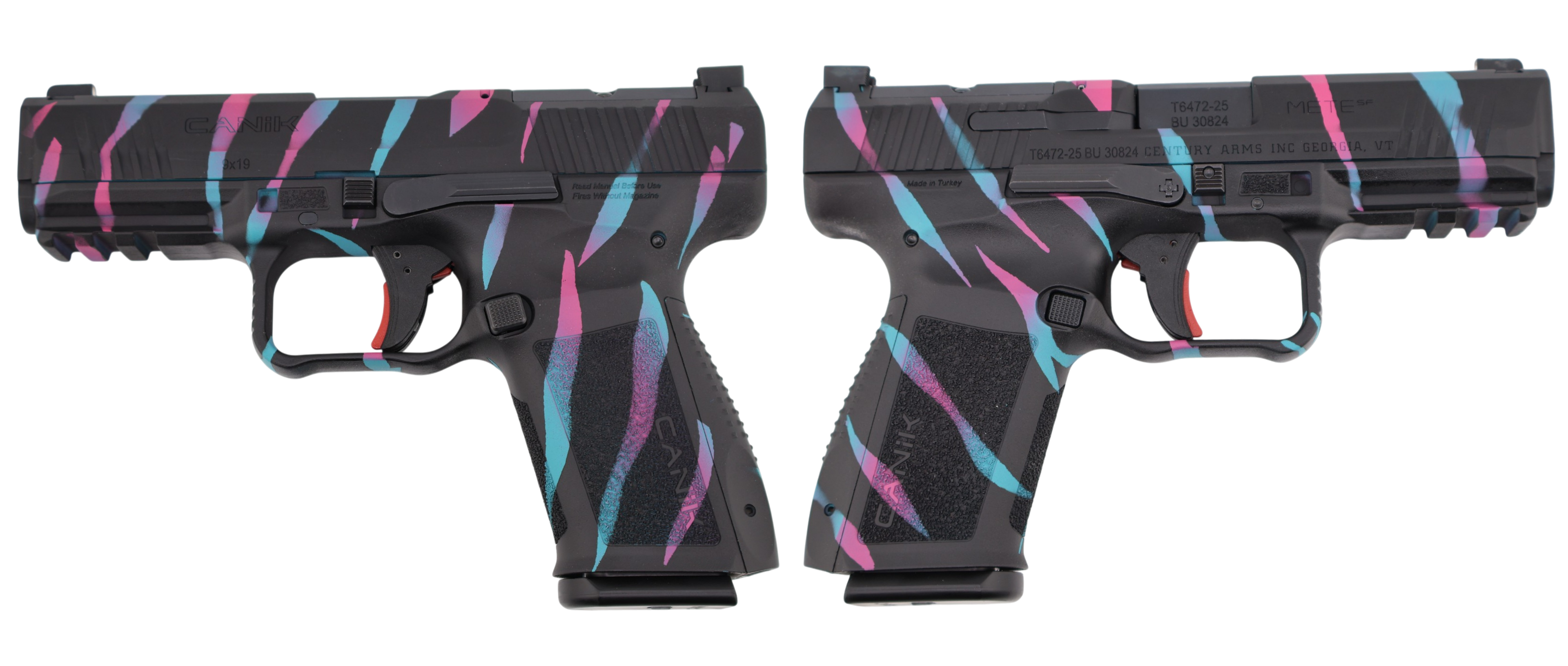 Canik Century Mete SF One Series 9mm Miami Tiger Stripe Pistol with 4.19-Inch Barrel and 1-15 Round Mag