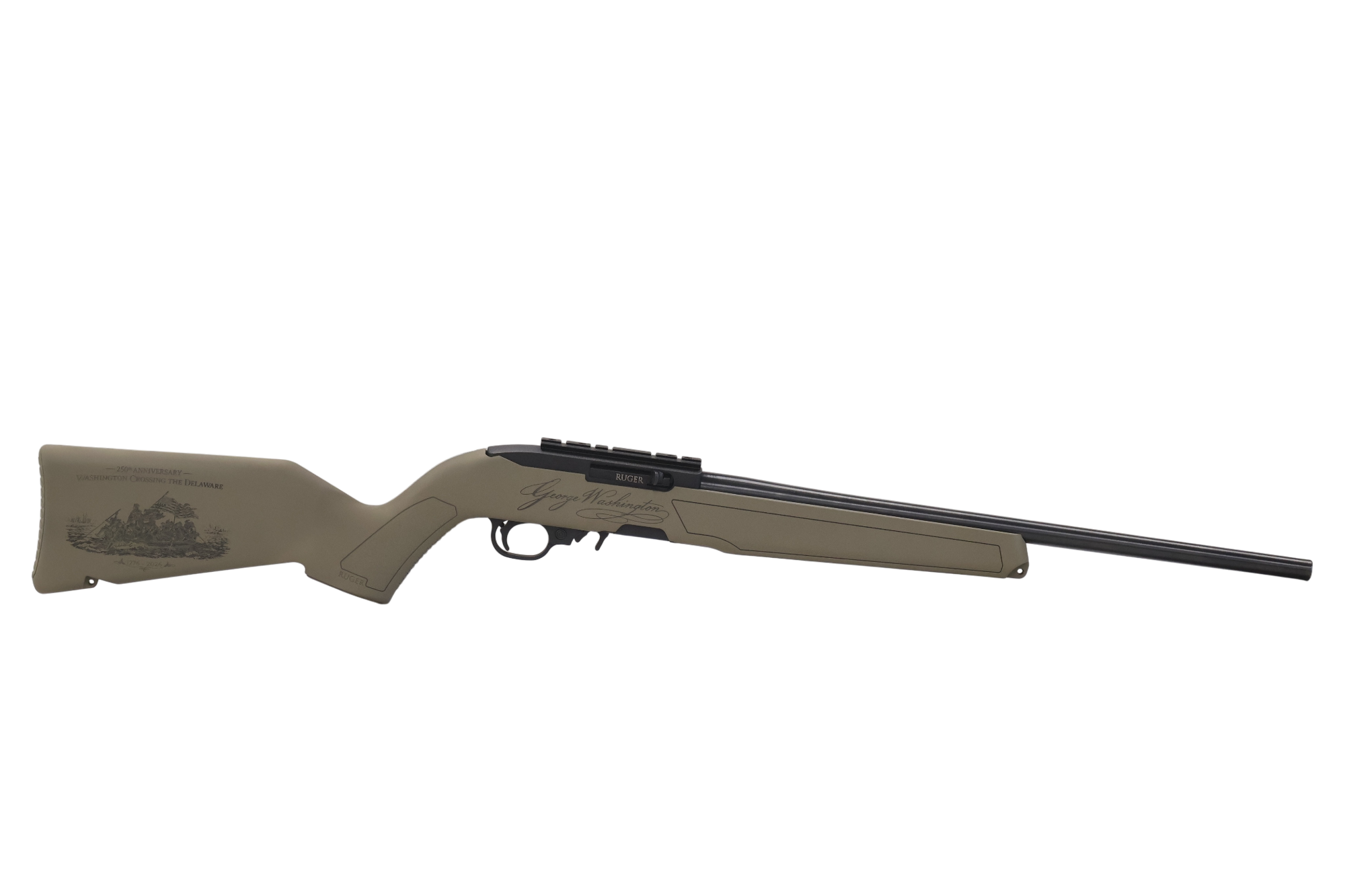 Ruger 1022GW250TH 250th Anniversary George Washington Edition .22LR Rifle with 18.5-inch Barrel and 10-Round Magazine