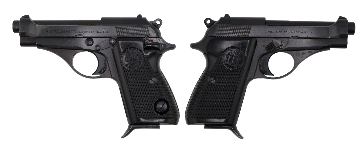 BERETTA M70 SURPLUS 32ACP PISTOL BLUED, SIDE THUMB SAFETY, A GRADE C&R