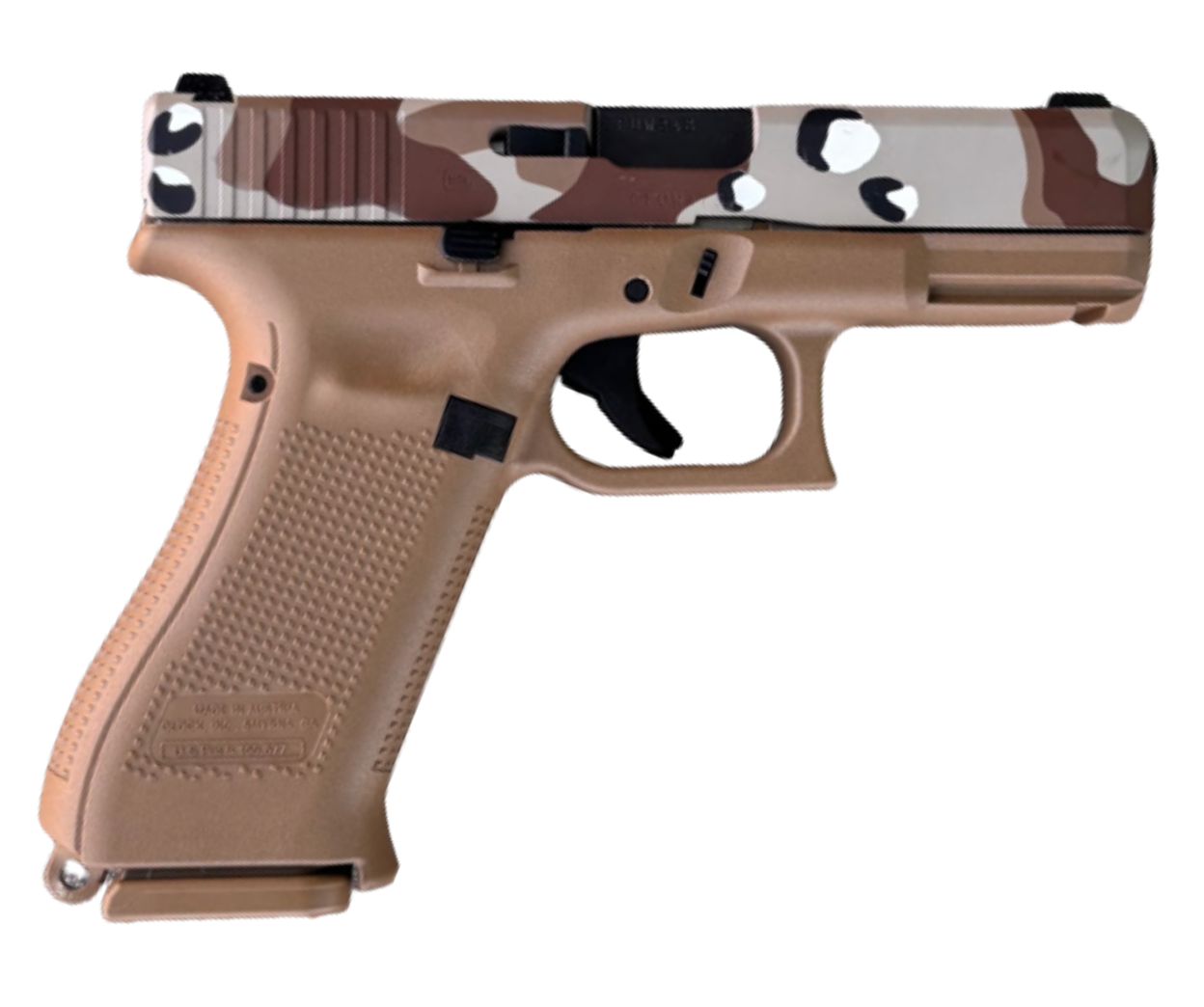 Glock G19X Gen 5 Chocolate Chip Slide 9mm Pistol with 17 and 19-Round Magazines