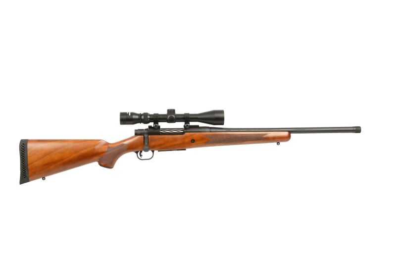 Mossberg Patriot 400 Legend Bolt Action Rifle with Walnut Stock and 20-Inch Barrel, Includes 4-Round Magazine and 3-9x40 Scope