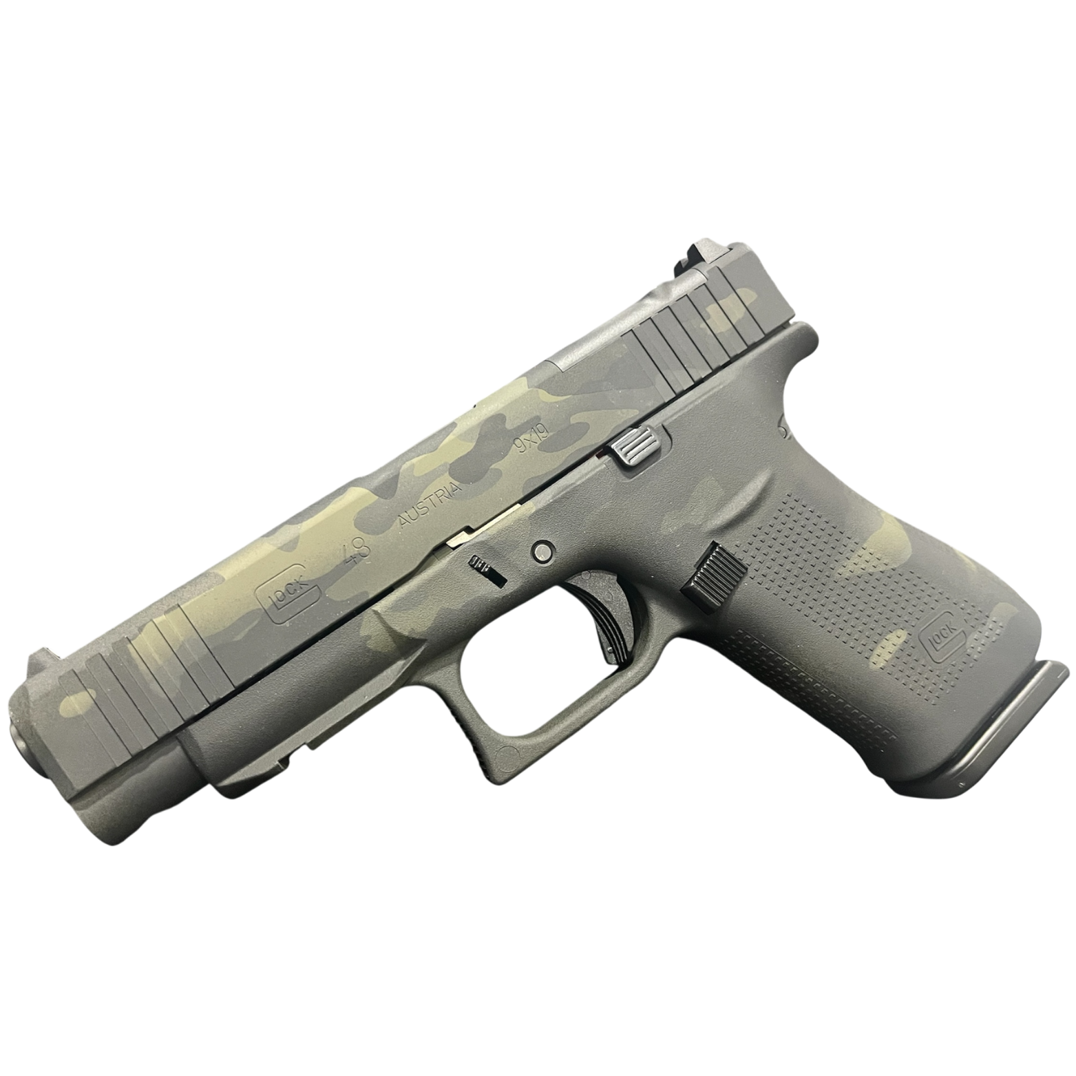 Glock GLOCK 48 MOS Black Multicam 9mm Pistol with Front Rails and Magazine Capacity