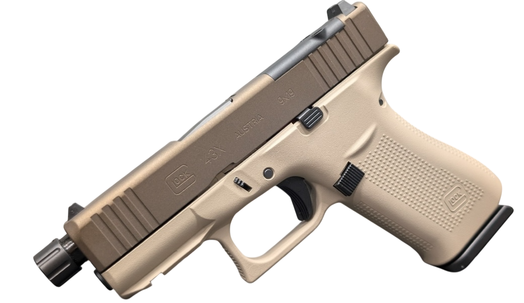 Glock GLOCK 43X MOS 2 Tone Tan/Bronze Threaded 9mm Pistol – Model PX43XMOS-2TTB