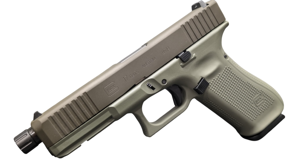 Glock GLOCK 17 Gen 5 9mm Two-Tone ODG Pistol with 3 Magazines - Model PA175S203-2TOD