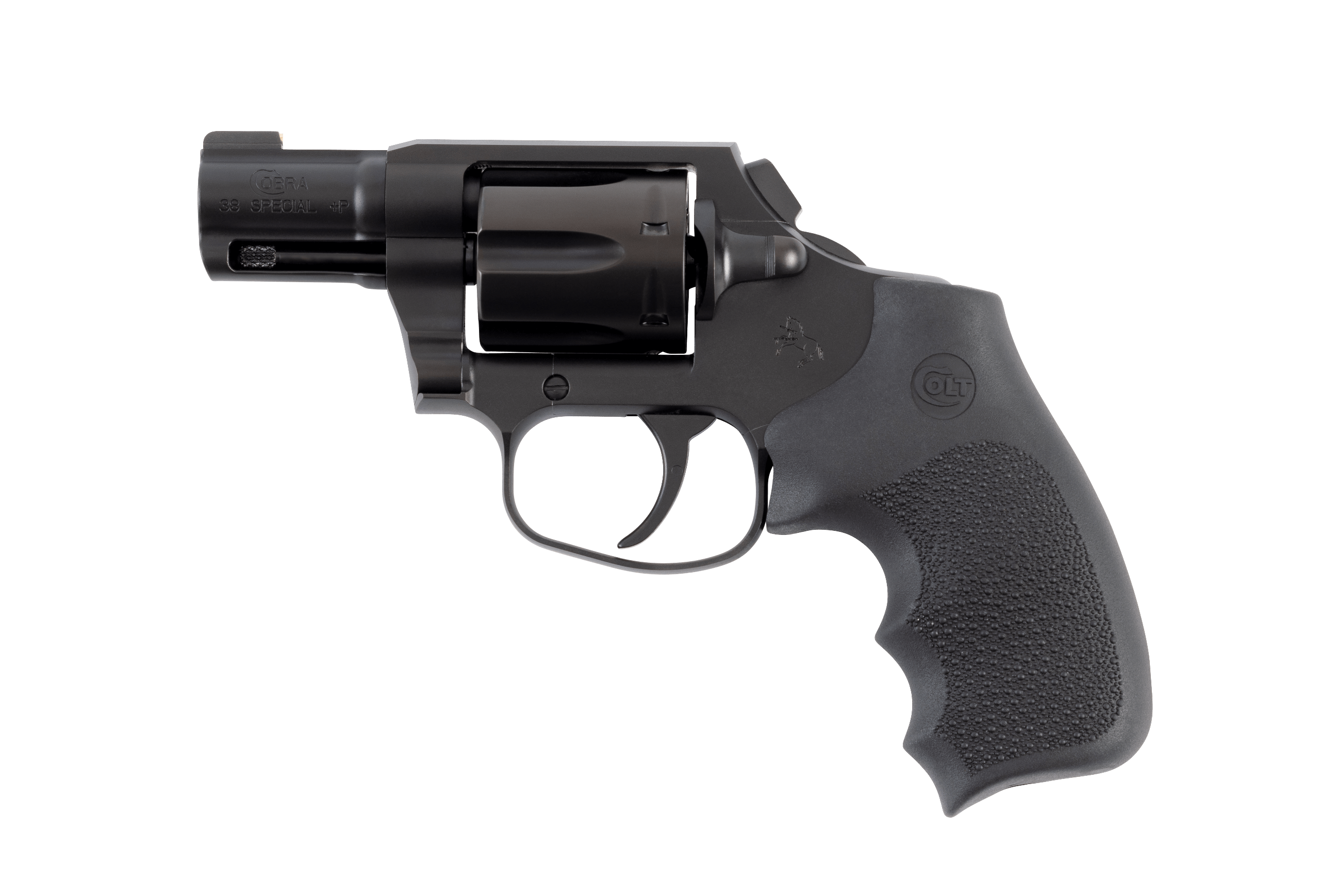 Colt Mfg Cobra-MB2RNS Night Cobra Revolver 38 Special +P, 2-inch Black PVD Finish with Rubber Grips