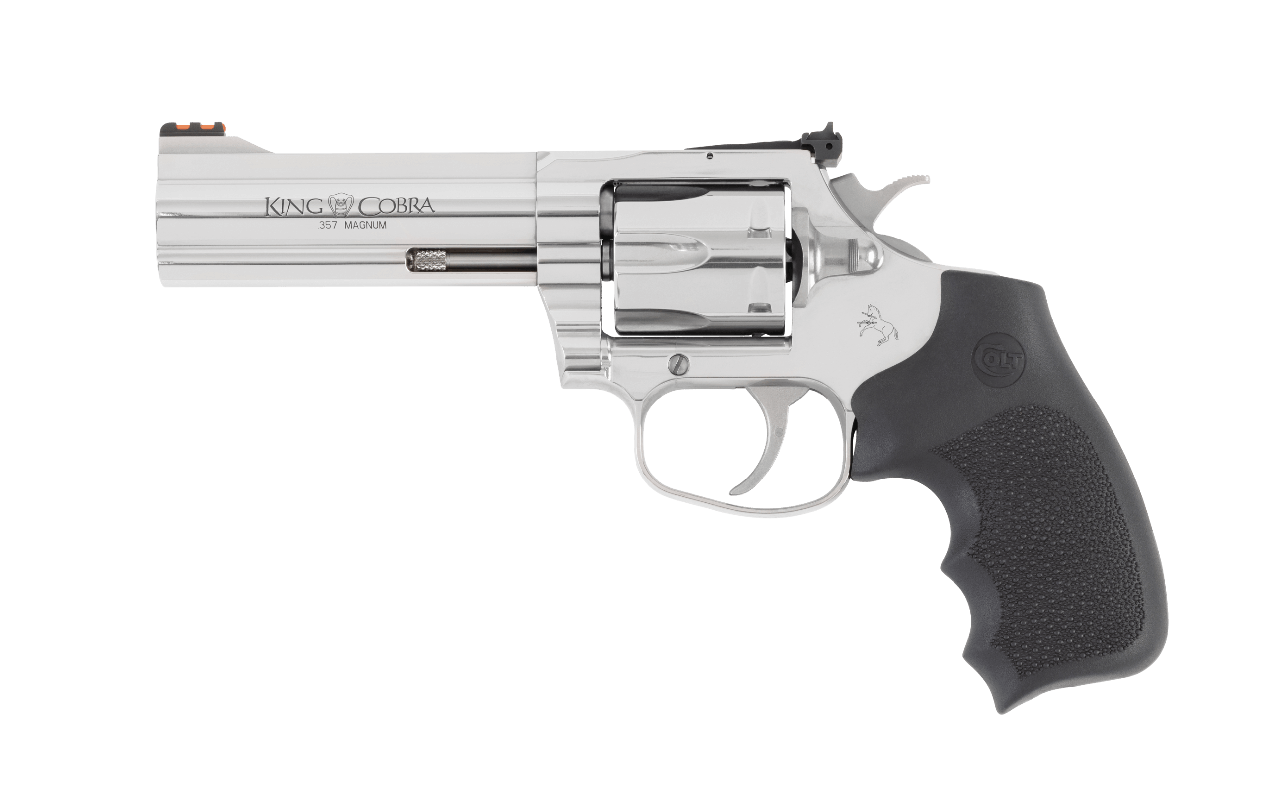 Colt Mfg King Cobra Target .357 Magnum Revolver with Stainless Finish and Hogue Grip - Model KCOBRA-SB4RTS