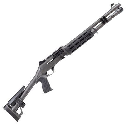 Panzer Arms M4 Speed Pro 12 Gauge Shotgun with 18.5-Inch Ported Barrel and M-LOK Handguard in Grey – Model PAM4CSDGMFSS