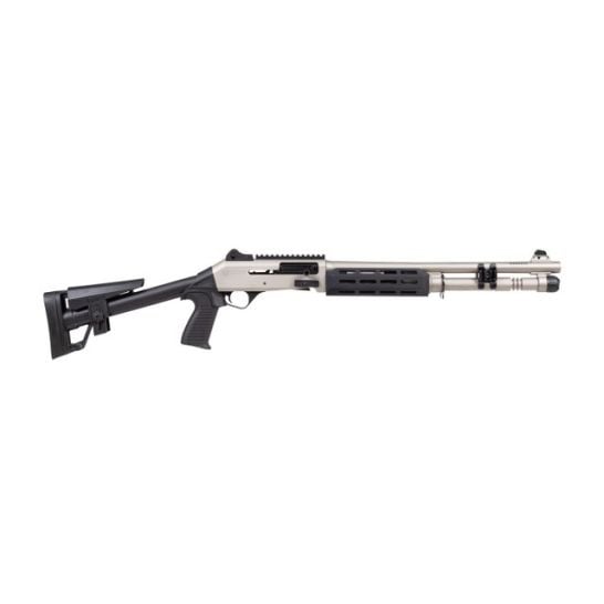 Panzer Arms M4 Speed Pro 12 Gauge with 18.5-Inch Ported Barrel, Marine/Nickel Finish, M-LOK Handguard, 5-Round Capacity