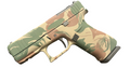 Glock GLOCK 43X MOS Rhodesian Brush Stroke Full-Size 9mm Pistol with 3.39-Inch Fixed Barrel and Two 10-Round Magazines