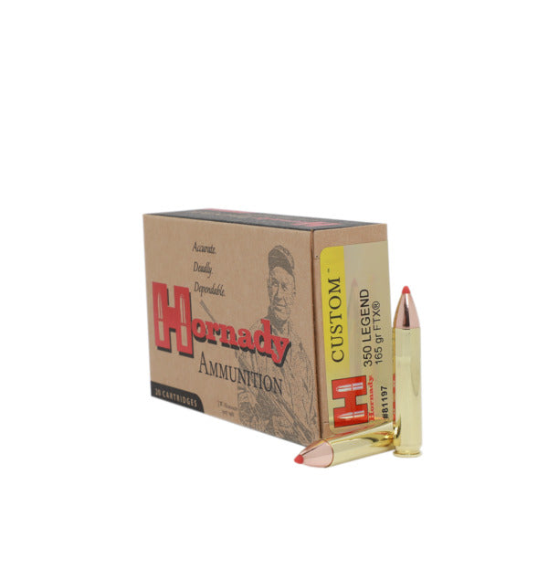 Hornady Custom .350 Legend 165 Grain Flex Tip Expanding (FTX) Ammunition - 20 Round Box