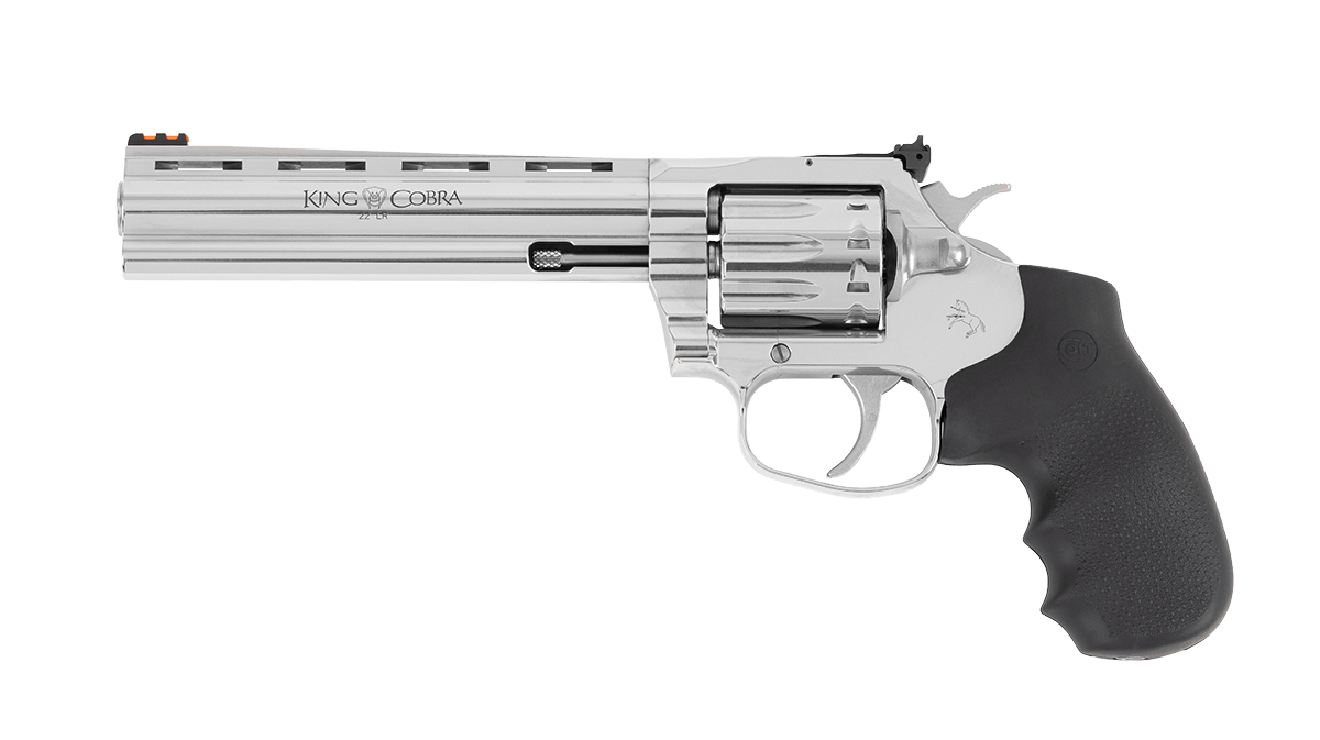 Colt Mfg King Cobra Target .22LR Revolver with 6-Inch Stainless Steel Barrel