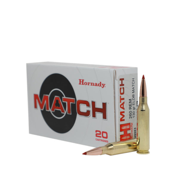 Hornady .260 Remington 130 Grain ELD Match Ammo - 20 Rounds per Box