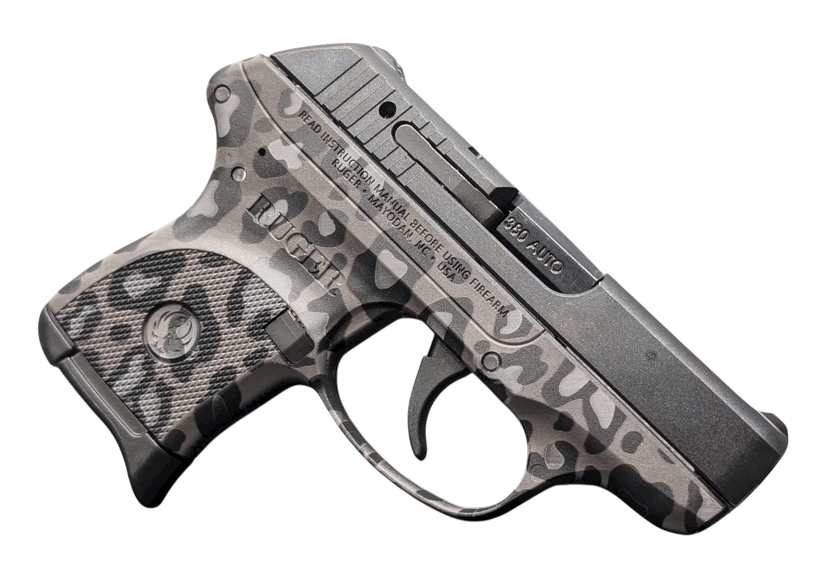 Ruger LCP .380 ACP Pistol with Snow Leopard Print - 2.75 Inch Barrel, 6-Round Magazine