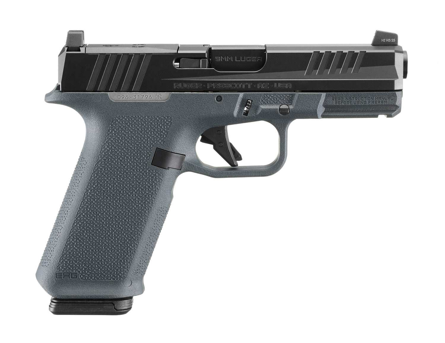 Ruger RXM 9mm Pistol with 4-Inch Barrel and Magpul EHG – Black FNC Nitride Finish