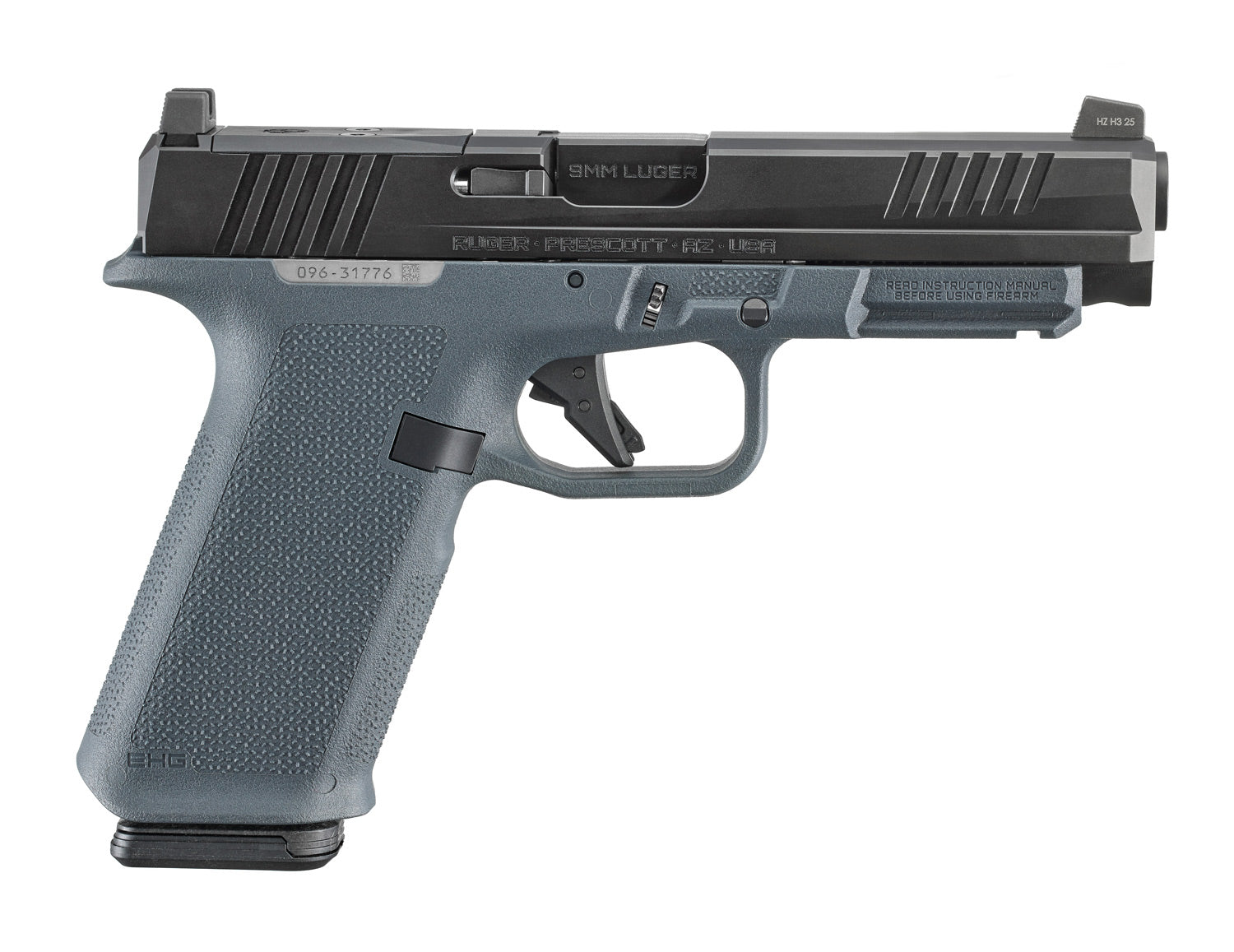 Ruger RXM 9mm Pistol with 4.5-inch Barrel and Magpul EHG Grip