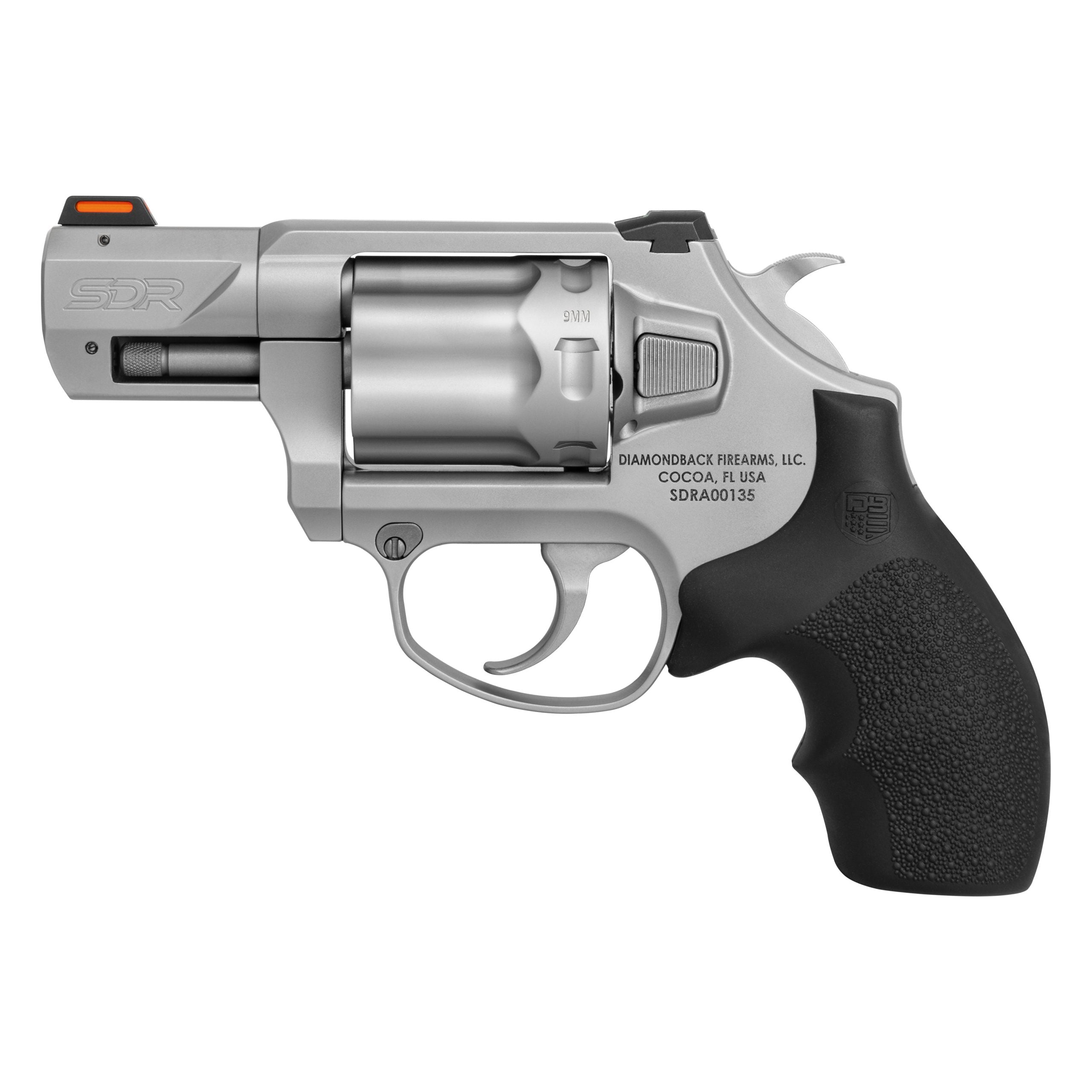 Diamondback SDR 9mm Revolver with 2-inch Stainless Steel Barrel and Fiber Optic Sights