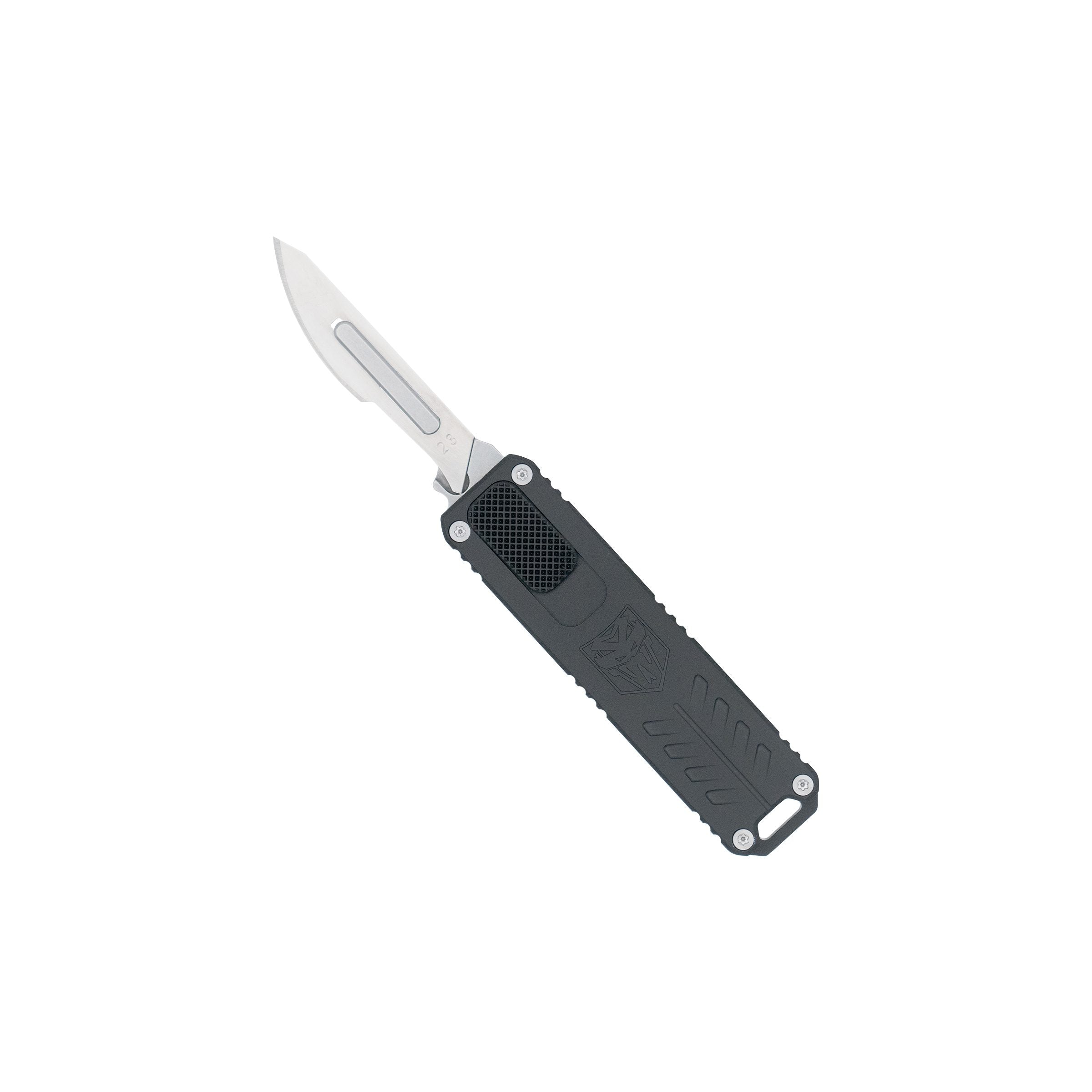 Cobratec Knives COBRCTOTFSCPBLK OTF Scalpel Black - Precision Tactical Knife