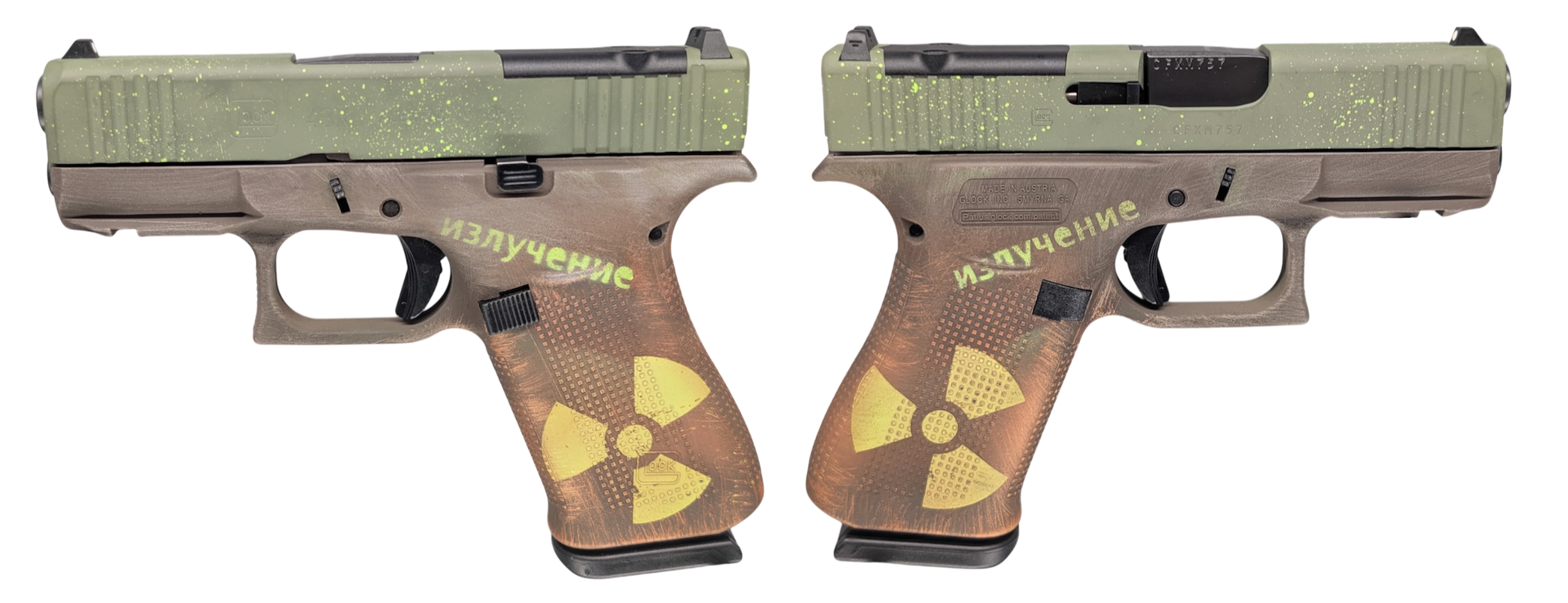 Glock G43X MOS Doomday 9mm Pistol with 3.39-inch Fixed Barrel and 2 Magazines